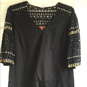 Tory Burch Embellished black tunic